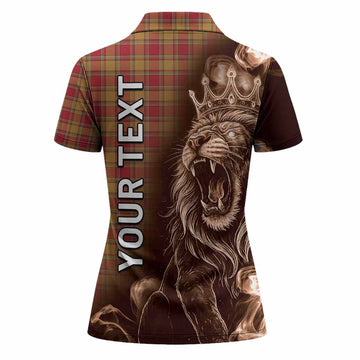 Scrymgeour Tartan Women Polo Shirt Roaring Lion Heritage