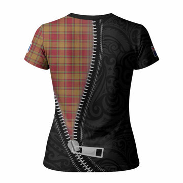 Scrymgeour Tartan Women T shirt New Zealand Pattern Unique Zipper Stylized