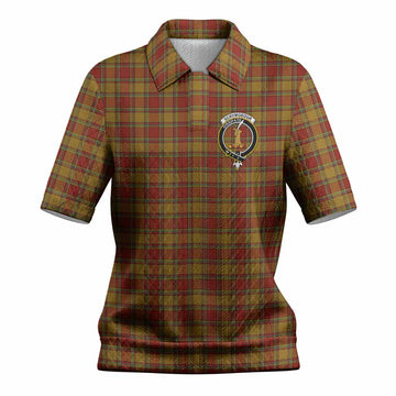 Scrymgeour Tartan Women’s Polo Sweater Top with Family Crest