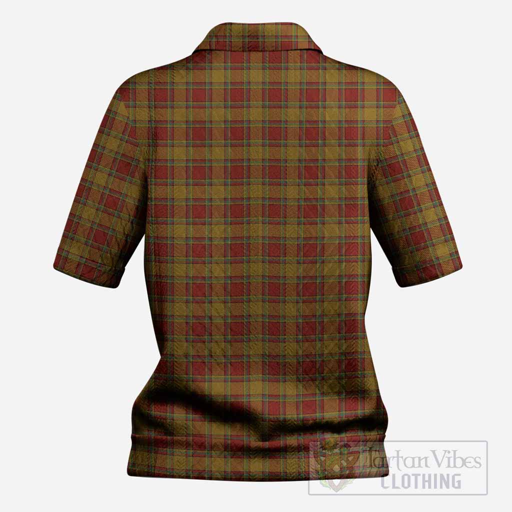 Scrymgeour Tartan Women’s Polo Sweater Top with Family Crest