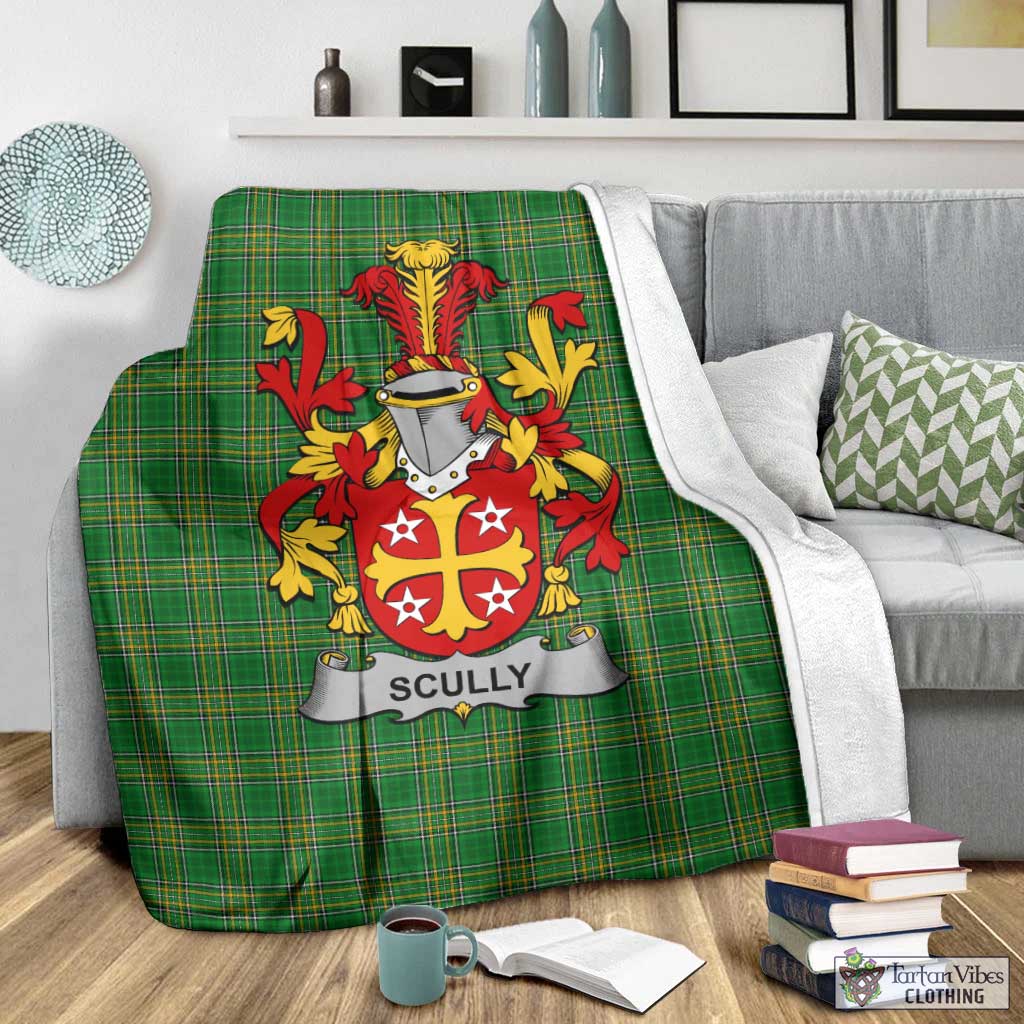 Scully Irish Clan Tartan Blanket with Coat of Arms - Tartan Vibes Clothing