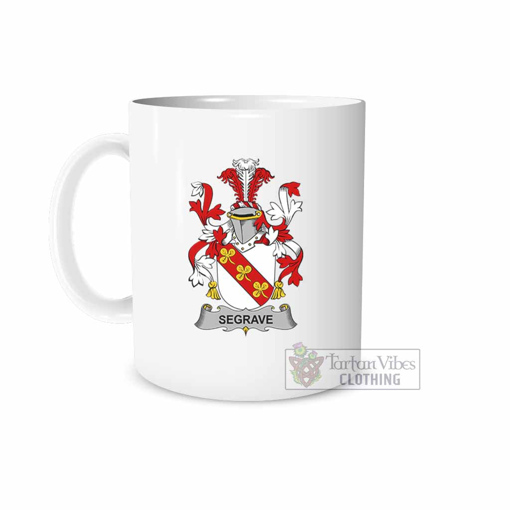 Segrave Irish Clan Coat of Arms Ceramic Mug White - 2D-tartanvibesclothing