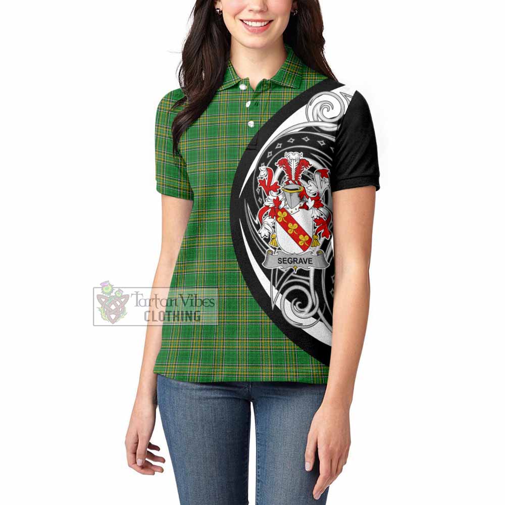 Segrave Irish Clan Women's Polo Shirt Celtic Circle Style - Tartan Vibes Clothing