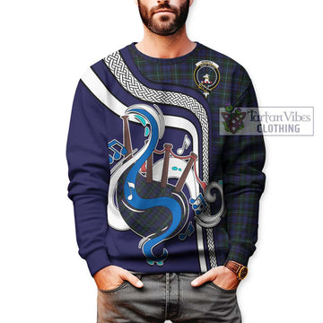 Tartan Vibes Clothing Sempill Tartan Sweatshirt with Epic Bagpipe Style
