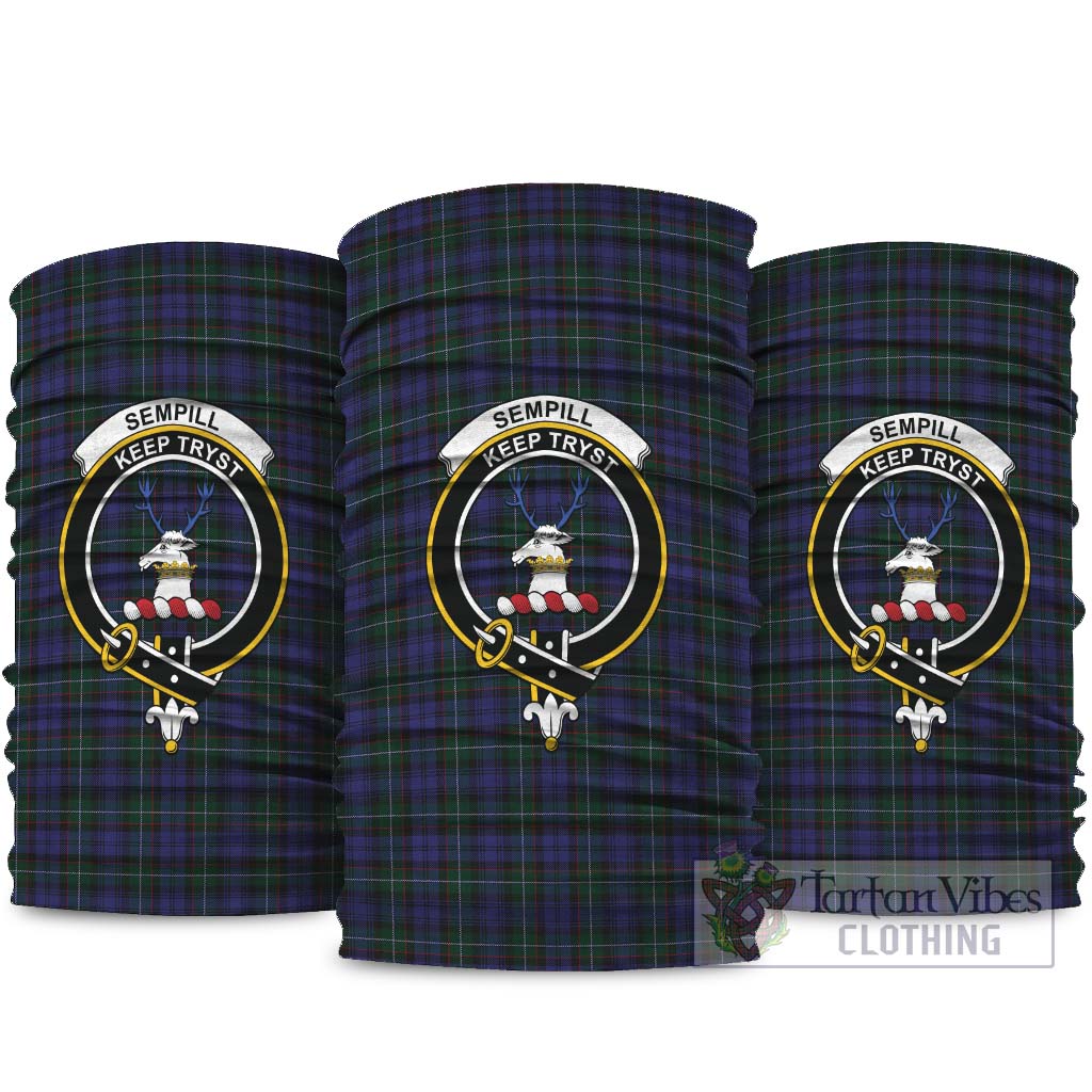 Sempill Tartan Neck Gaiters, Tartan Bandanas, Tartan Head Band with Family Crest