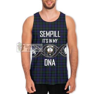 Sempill (Semple) Tartan Men's Tank Top with Family Crest DNA In Me Style Men - Tartanvibesclothing Shop