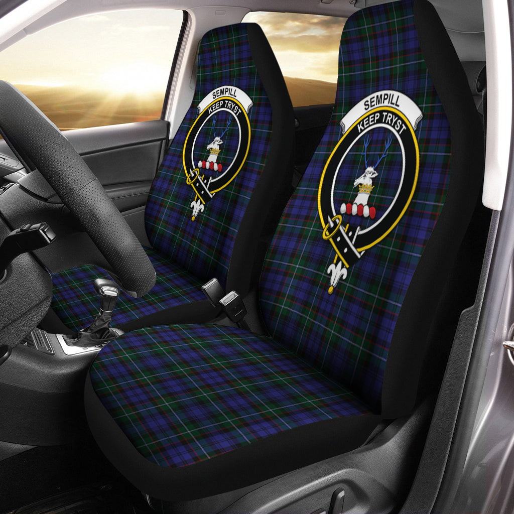 Sempill Tartan Car Seat Cover with Family Crest One Size - Tartanvibesclothing