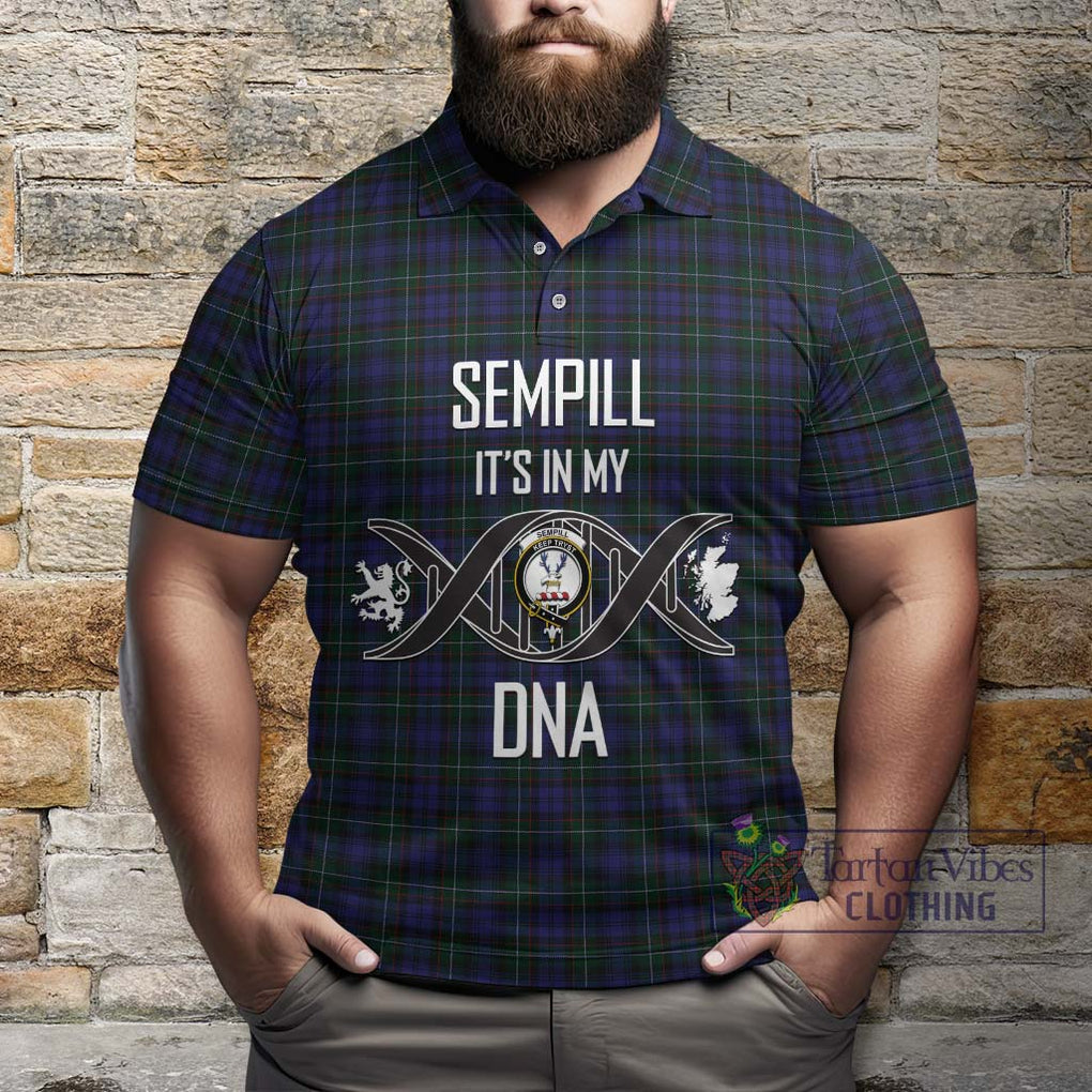Sempill (Semple) Tartan Polo Shirt with Family Crest DNA In Me Style Kid - Tartan Vibes Clothing