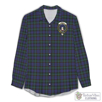 Tartan Vibes Clothing Sempill Tartan Womens Casual Shirt with Family Crest