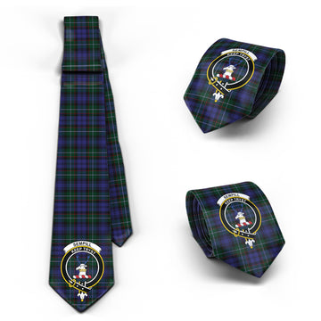 Sempill (Semple) Tartan Classic Necktie with Family Crest