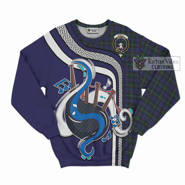 Tartan Vibes Clothing Sempill Tartan Sweatshirt with Epic Bagpipe Style
