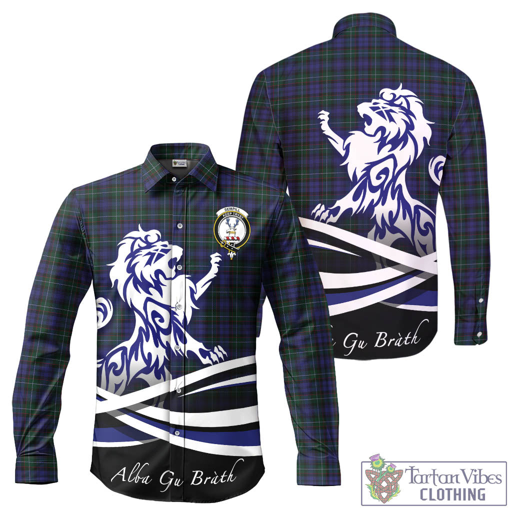 sempill-tartan-long-sleeve-button-up-shirt-with-alba-gu-brath-regal-lion-emblem