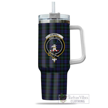 Sempill Tartan and Family Crest Tumbler with Handle