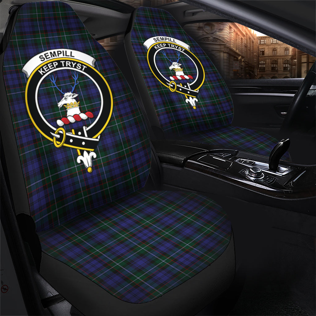Sempill Tartan Car Seat Cover with Family Crest - Tartanvibesclothing