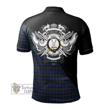 Sempill (Semple) Tartan Polo Shirt with Family Crest and Military Logo Style - Tartanvibesclothing Shop