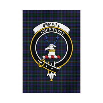Sempill (Semple) Tartan Garden Flag with Family Crest