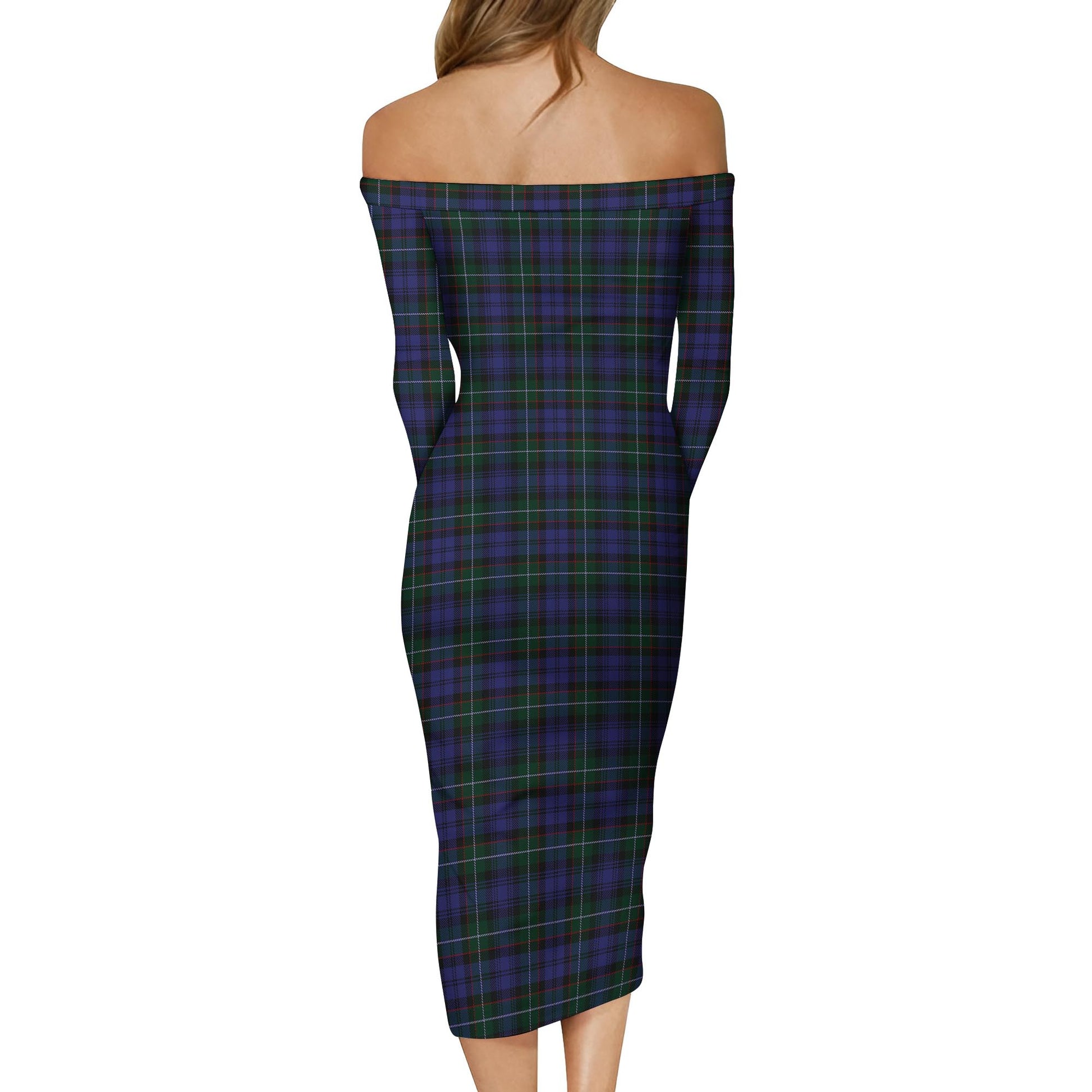 Sempill Tartan Off Shoulder Lady Dress - Tartanvibesclothing