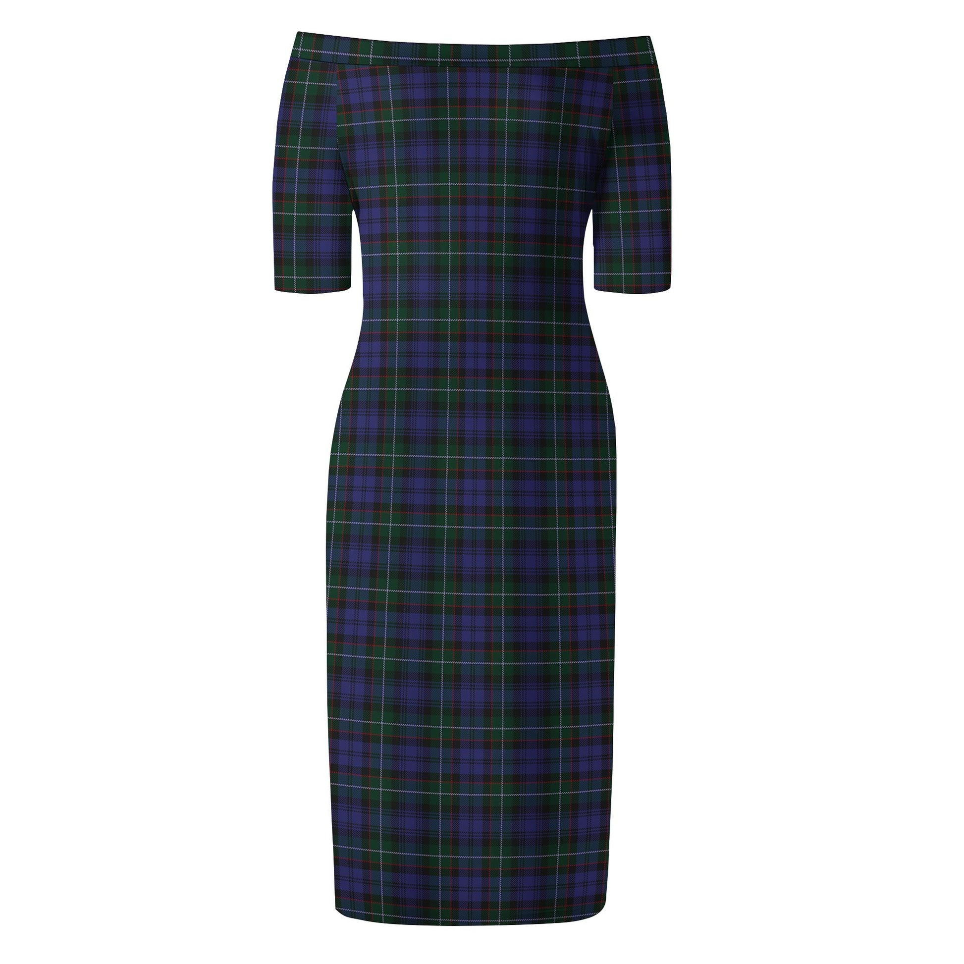 Sempill Tartan Off Shoulder Lady Dress - Tartanvibesclothing