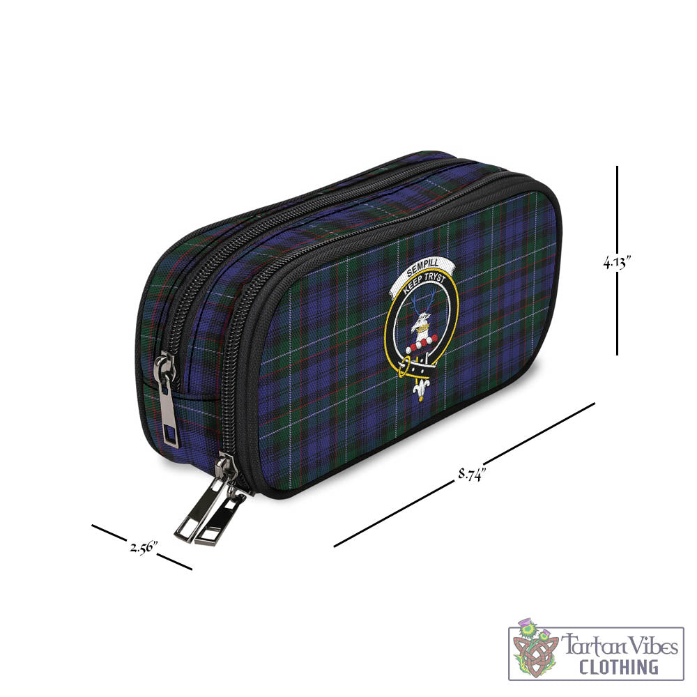 Tartan Vibes Clothing Sempill Tartan Pen and Pencil Case with Family Crest