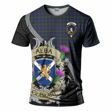 Tartan Vibes Clothing Sempill (Semple) Tartan Family Crest T-Shirt Lion Rampant Royal Thistle Shield Celtic Inspired