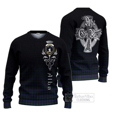 Tartan Vibes Clothing Sempill (Semple) Tartan Knitted Sweater Featuring Alba Gu Brath Family Crest Celtic Inspired