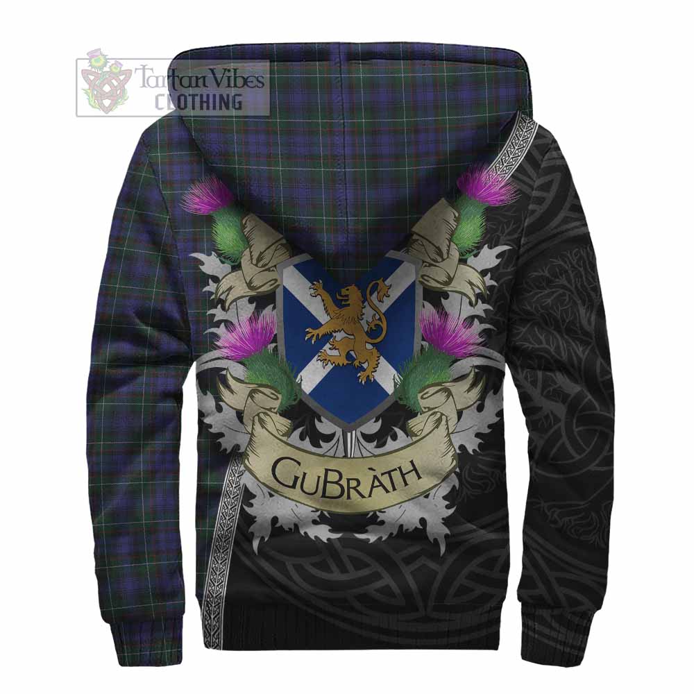 Tartan Vibes Clothing Sempill (Semple) Tartan Family Crest Sherpa Hoodie Lion Rampant Royal Thistle Shield Celtic Inspired