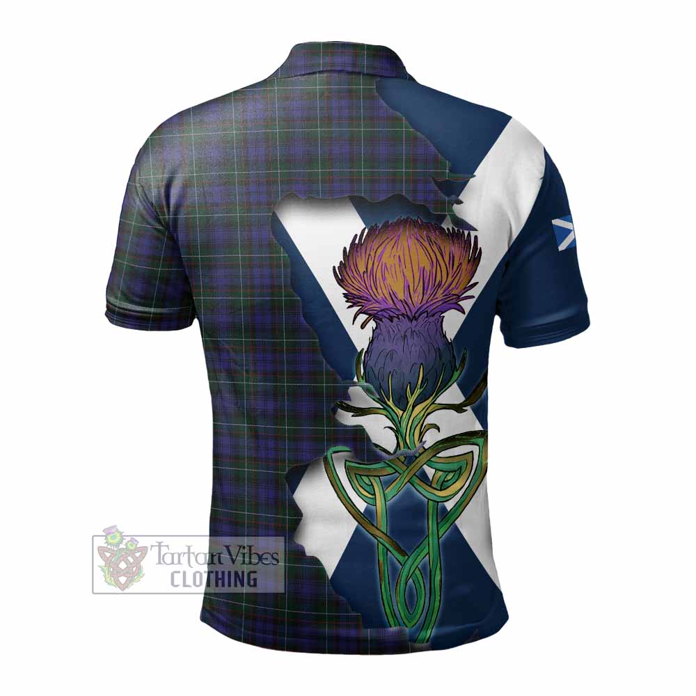 Tartan Vibes Clothing Sempill (Semple) Tartan Family Crest Polo Shirt Scottish Thistle Celtic Inspired