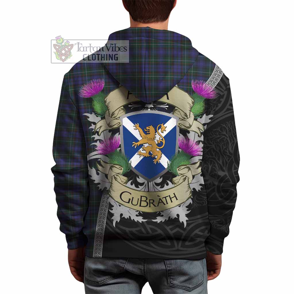 Tartan Vibes Clothing Sempill (Semple) Tartan Family Crest Hoodie Lion Rampant Royal Thistle Shield Celtic Inspired