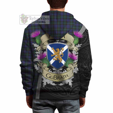 Tartan Vibes Clothing Sempill (Semple) Tartan Family Crest Hoodie Lion Rampant Royal Thistle Shield Celtic Inspired