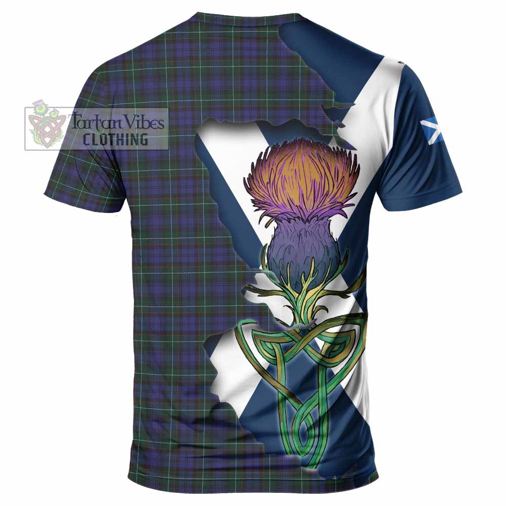 Tartan Vibes Clothing Sempill (Semple) Tartan Family Crest T-Shirt Scottish Thistle Celtic Inspired