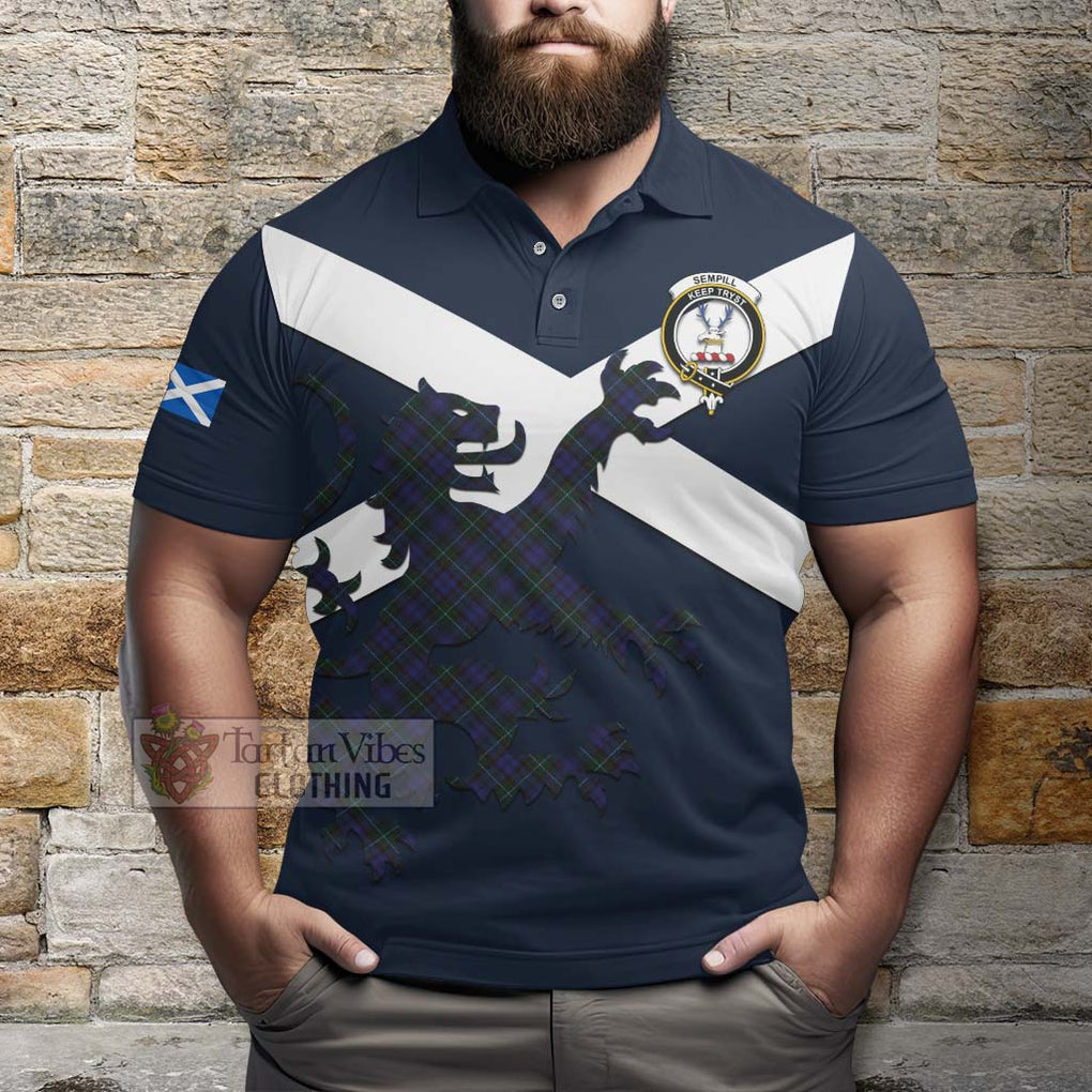 Tartan Vibes Clothing Sempill (Semple) Tartan Lion Rampant Polo Shirt – Proudly Display Your Heritage with Alba Gu Brath and Clan Name