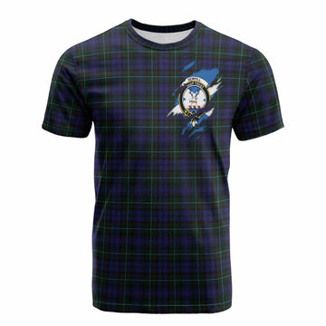 Sempill (Semple) Clan Crest In Me Tartan Cotton T-shirt Scotland Flag Style