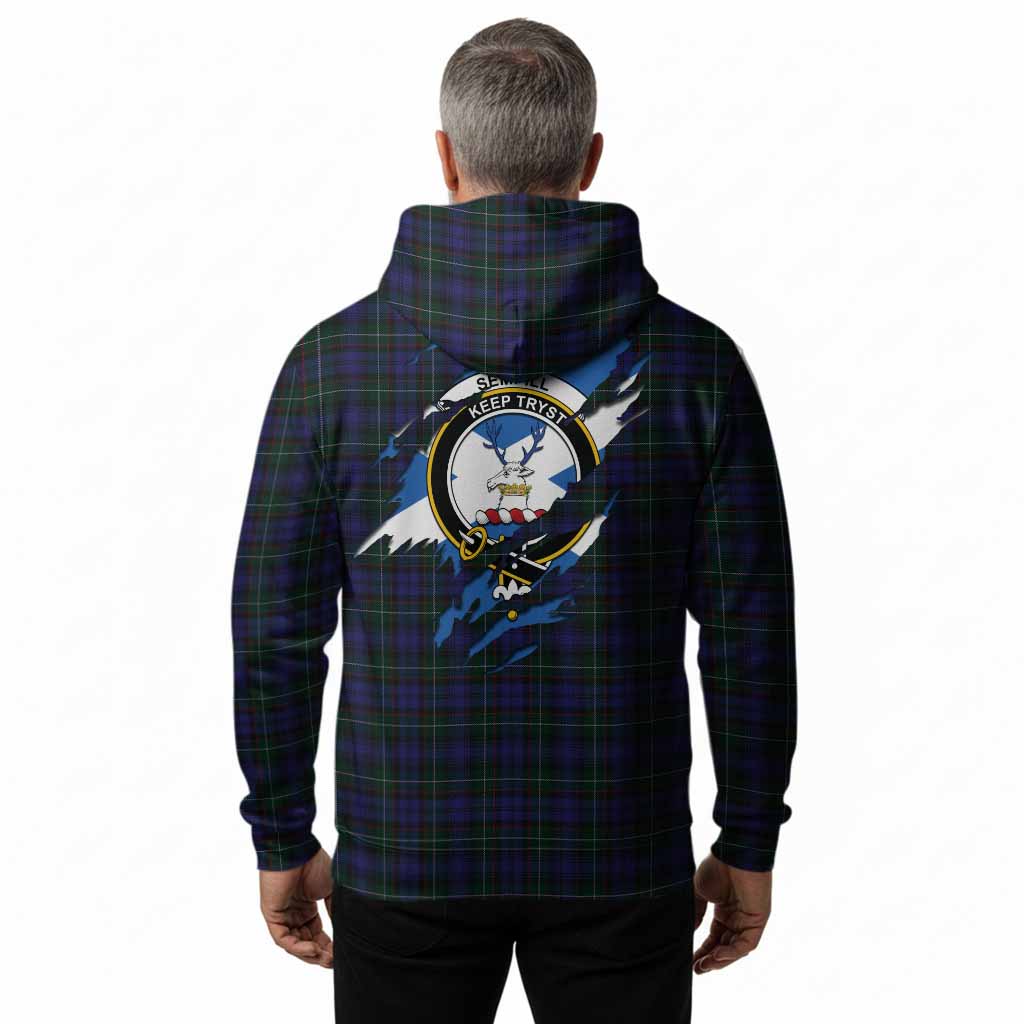 Sempill (Semple) Clan Crest In Me Tartan Hoodie Scotland Flag Style