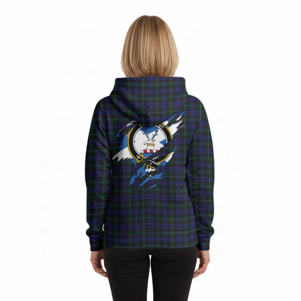 Sempill (Semple) Clan Crest In Me Tartan Hoodie Scotland Flag Style
