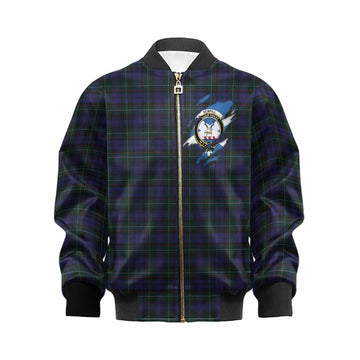 Sempill (Semple) Clan Crest In Me Tartan Kid Bomber Jacket Scotland Flag Style