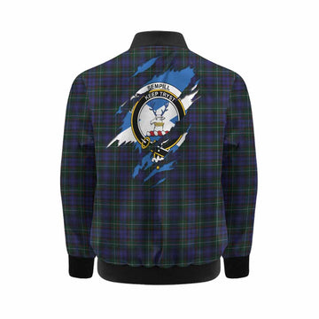 Sempill (Semple) Clan Crest In Me Tartan Kid Bomber Jacket Scotland Flag Style