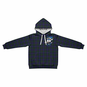 Sempill (Semple) Clan Crest In Me Tartan Kid Hoodie Scotland Flag Style