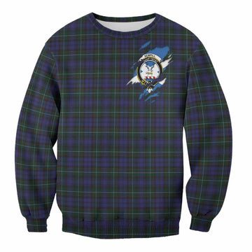 Sempill (Semple) Clan Crest In Me Tartan Sweatshirt Scotland Flag Style