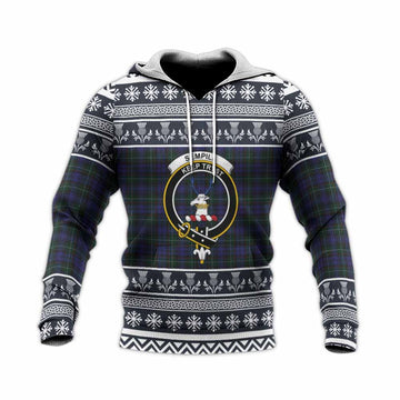 Sempill (Semple) Clan Tartan Christmas Knitted Hoodie with Family Crest