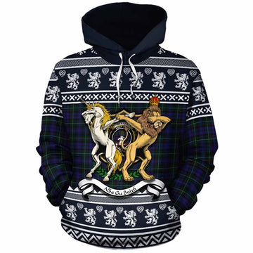 Sempill (Semple) Clan Tartan Crest Christmas Cotton Hoodie Coat of Arms Funny Style