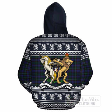 Sempill (Semple) Clan Tartan Crest Christmas Cotton Hoodie Coat of Arms Funny Style
