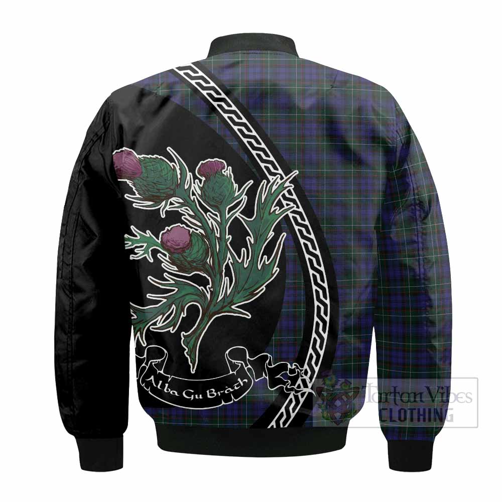 Sempill (Semple) Family Crest Tartan Bomber Jacket Alba Thistle Inspired - Tartan Vibes Clothing