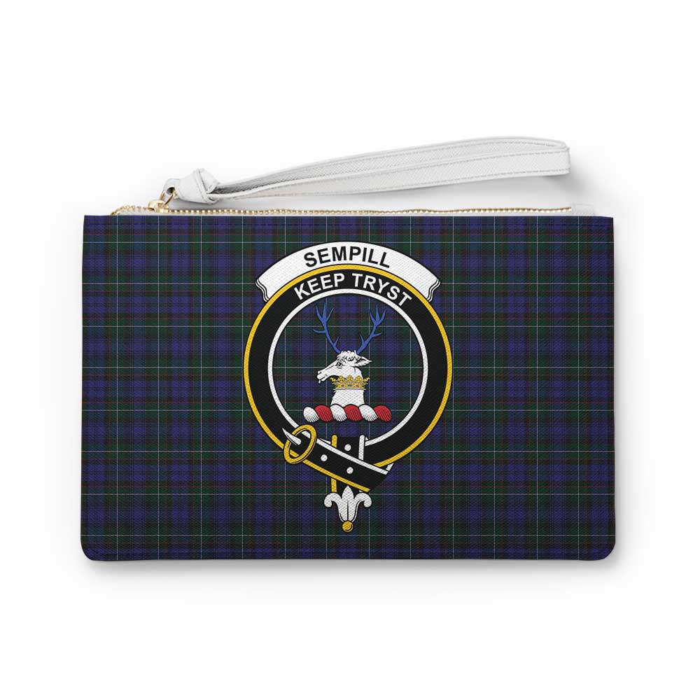 Tartan Vibes Clothing Sempill (Semple) Family Crest Tartan Clutch Bag