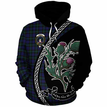 Sempill (Semple) Family Crest Tartan Cotton Hoodie Alba Thistle Inspired