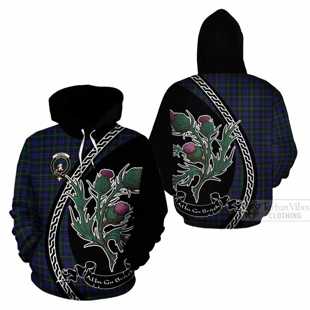 Sempill (Semple) Family Crest Tartan Cotton Hoodie Alba Thistle Inspired - Tartan Vibes Clothing