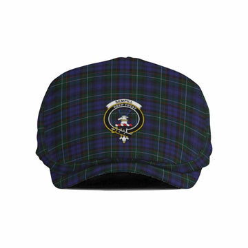 Sempill (Semple) Family Crest Tartan Jeff Cap, Tartan Flat Cap