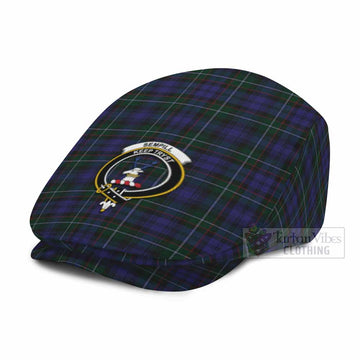 Sempill (Semple) Family Crest Tartan Jeff Cap, Tartan Flat Cap