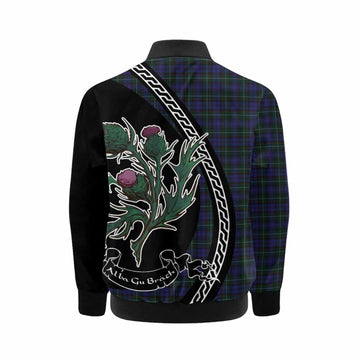 Sempill (Semple) Family Crest Tartan Kid Bomber Jacket Alba Thistle Inspired