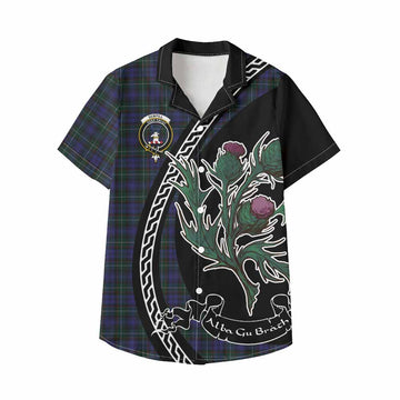 Sempill (Semple) Family Crest Tartan Kid Hawaiian Shirt Alba Thistle Inspired - Tartan Vibes Clothing