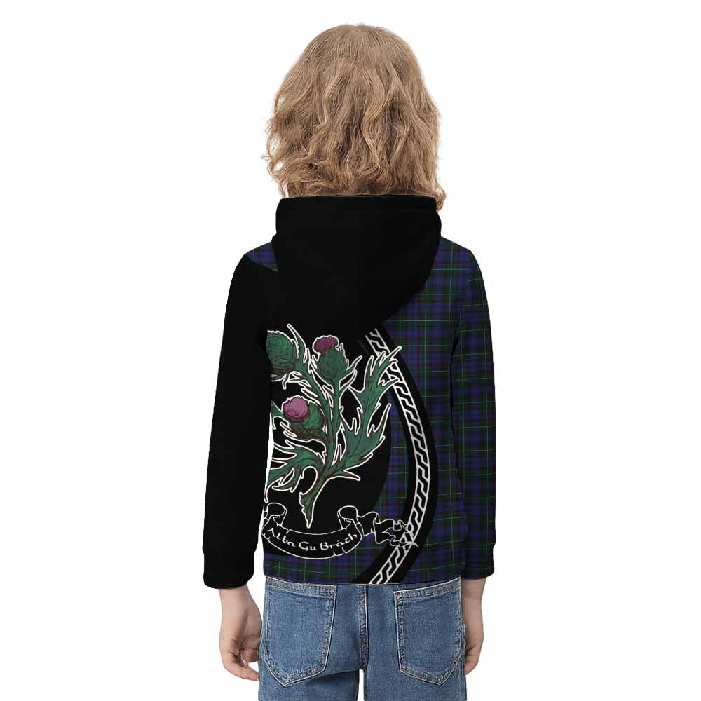 Sempill (Semple) Family Crest Tartan Kid Hoodie Alba Thistle Inspired - Tartan Vibes Clothing